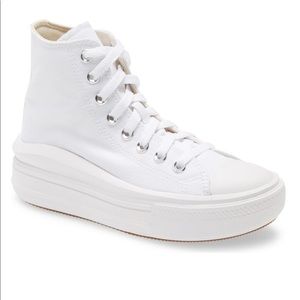 White Platform High Top Converse